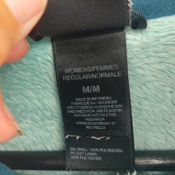 The North Face Fuzzy Fleece Jacket Size Medium  Blue - Picture 5 of 8